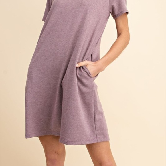 Light Plum T-shirt Dress - Picture 6 of 6